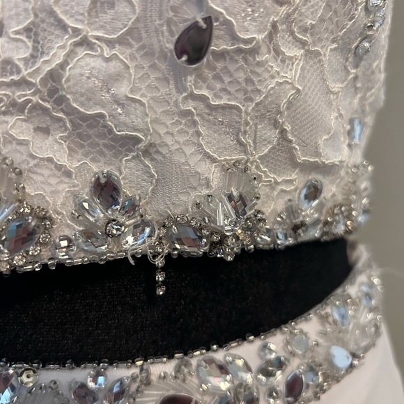 Two piece white formal gown size 4 - Picture 3 of 8